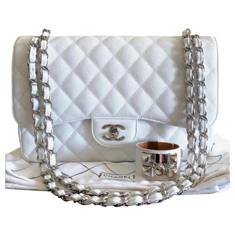 bolsa chanel blanca original|pre owned Chanel.